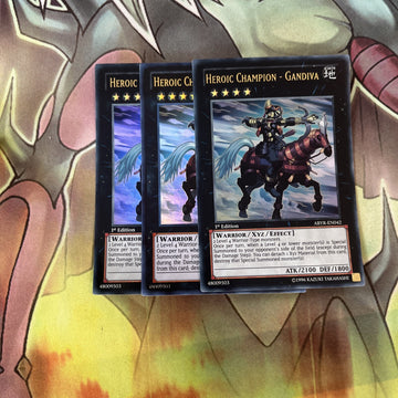 ABYR-EN042 x3 Heroic Champion - Gandiva Ultra Rare Excellent Condition Yugioh