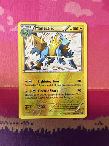 Pokemon Card Manectric Primal Clash Reverse Holo Rare 61/160 Near Mint