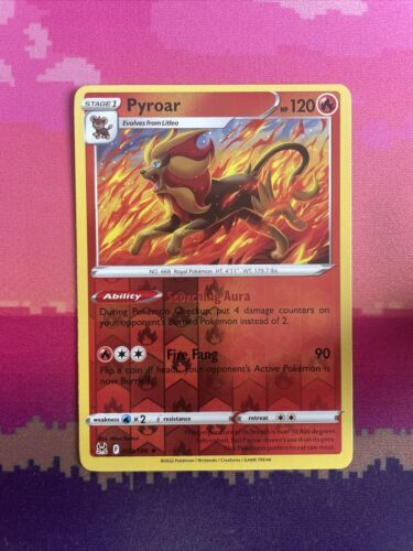 Pokemon Card Pyroar Lost Origin Reverse Holo Rare 029/196 Near Mint