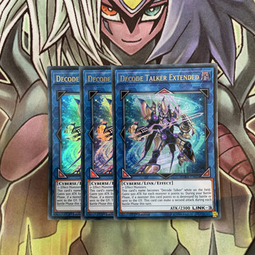 DUDE-EN024 x3 Decode Talker Extended Ultra Rare Excellent Condition Yugioh