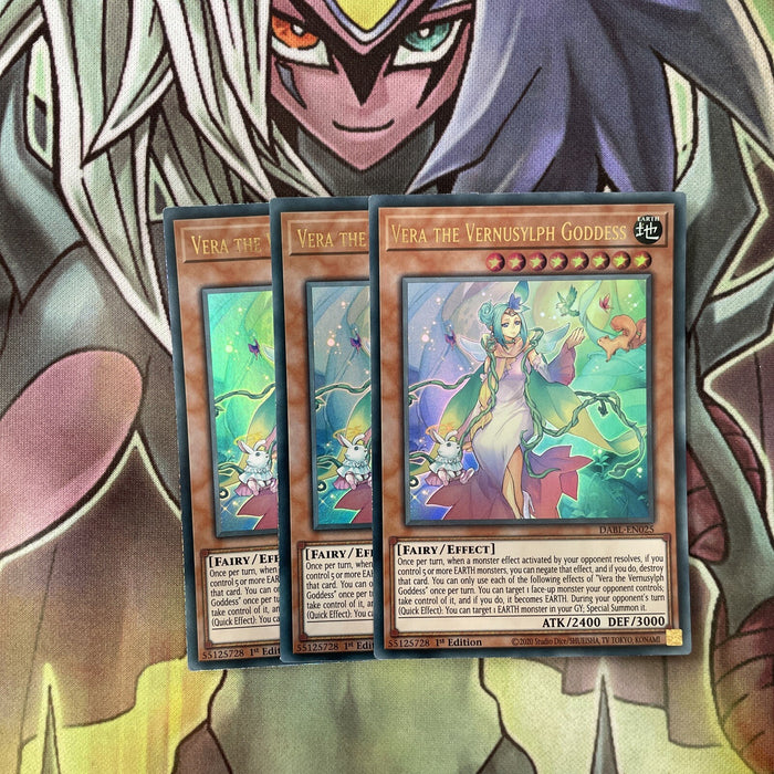 DABL-EN025 x3 Vera the Vernusylph Goddess Ultra Rare Excellent Condition Yugioh
