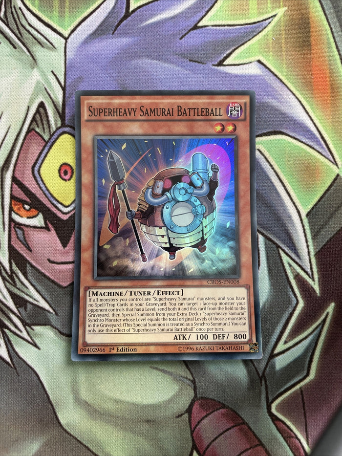 CROS-EN008 Superheavy Samurai Battleball Super Rare 1st Edition NM Yugioh Card