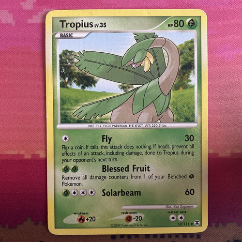 Pokemon Card Tropius Rising Rivals Uncommon 52/111 Light Play