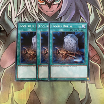LDK2-ENJ29 x3 Foolish Burial Common Excellent Condition Yugioh