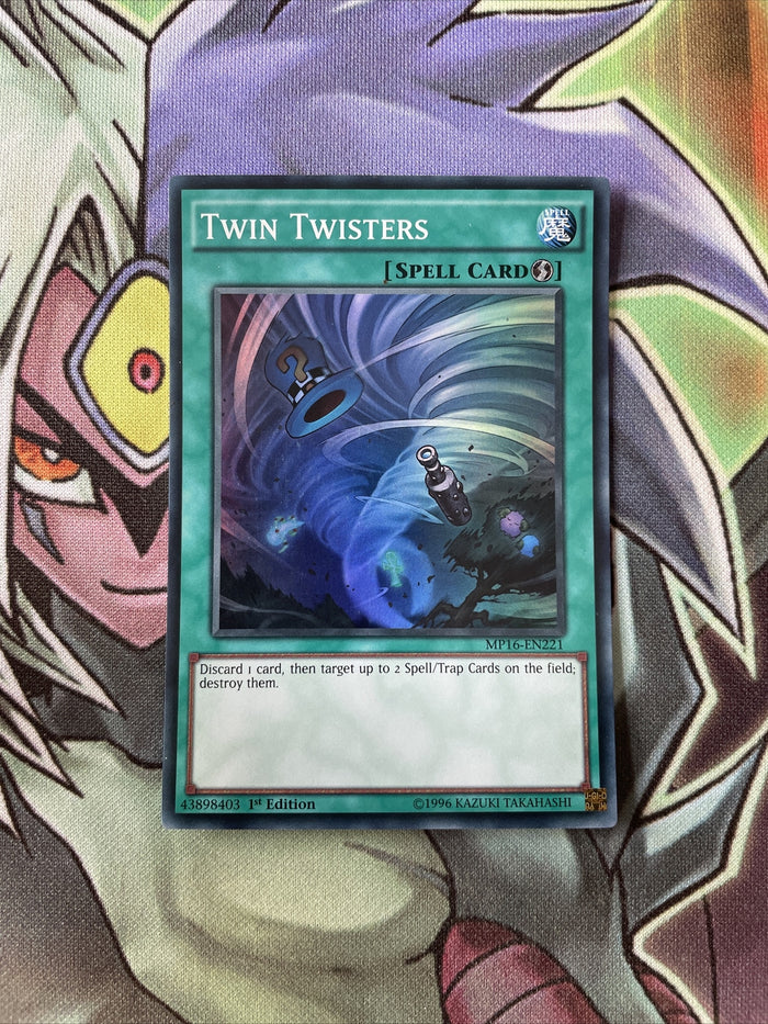 MP16-EN221 Twin Twisters Super Rare 1st Edition NM Yugioh Card