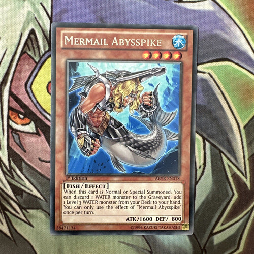 ABYR-EN018 Mermail Abysspike Rare 1st Edition NM Yugioh Card