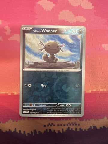 Pokemon Card Paldean Wooper Obsidian Flames Reverse Holo 127/197 Near Mint