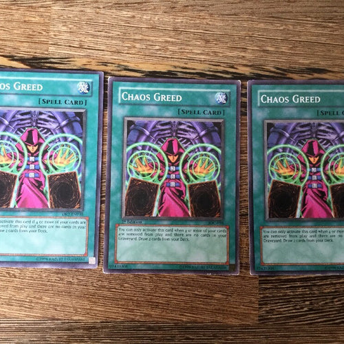 IOC-038 3 x Chaos Greed YuGiOh