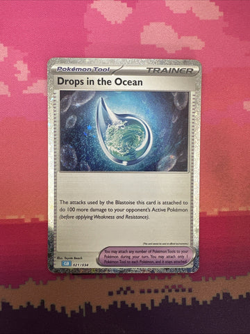 Pokemon Card Drops In The Ocean Pokemon Classic Collection 021/034 Near Mint