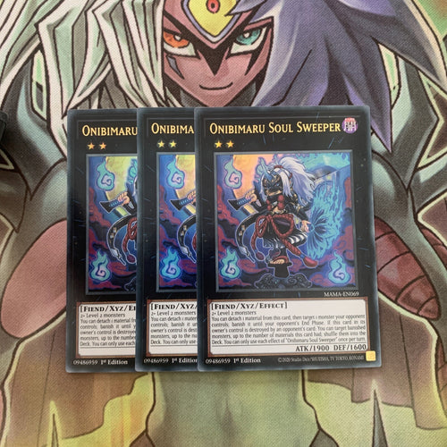 MAMA-EN069 x3 Onibimaru Soul Sweeper Ultra Rare Excellent Condition Yugioh