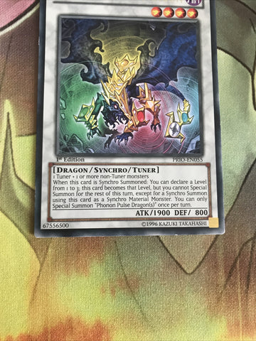 PRIO-EN055/MP15 YuGiOh PHONON PULSE DRAGON Rare 1st Edition/UNL VG Condition (back)