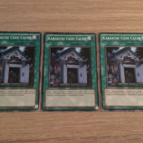 STOR-EN052 3x Karakuri Cash Cache Common Yugioh Card 1st Edition NM