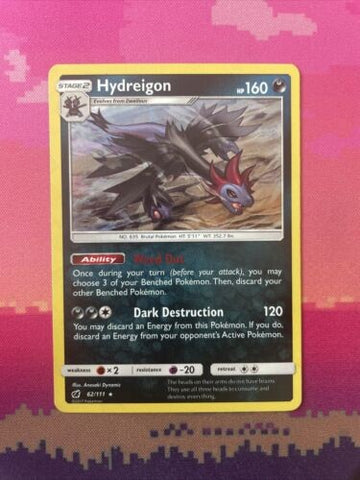 Pokemon Card Hydreigon Crimson Invasion Cracked Ice Holo Rare 62/111 Near Mint