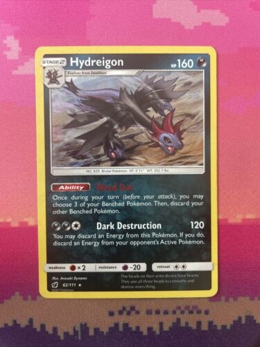 Pokemon Card Hydreigon Crimson Invasion Cracked Ice Holo Rare 62/111 Near Mint
