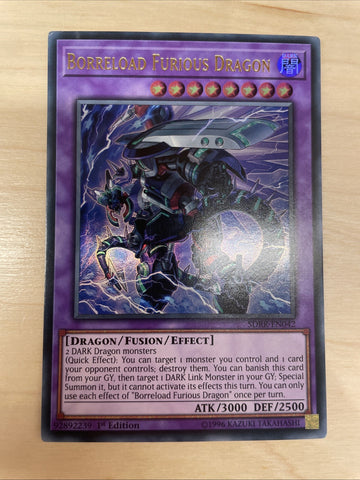 SDRR-EN042 Borreload Furious Dragon Yu-Gi-Oh! Card Ultra Rare 1st Edition