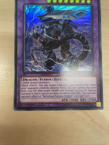 SDRR-EN042 Borreload Furious Dragon Yu-Gi-Oh! Card Ultra Rare 1st Edition (back)