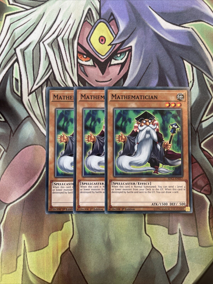 SDCL-EN017 x3 Mathematician Common Excellent Condition Yugioh