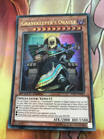STP1-EN016 GRAVEKEEPER'S ORACLE SPEED DUEL CARD FRESHLY PULLED FROM PACK Yugioh