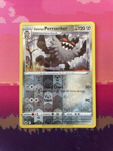 Pokemon Card Perrserker Crown Zenith Reverse Holo Rare 085/159 NM