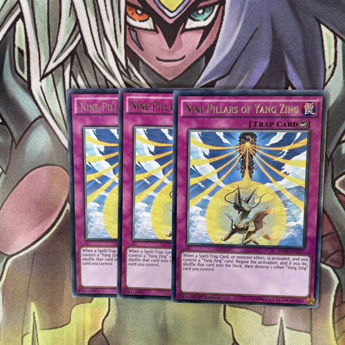 INOV-EN077 x3 Nine Pillars of Yang Zing Rare Excellent Condition Yugioh