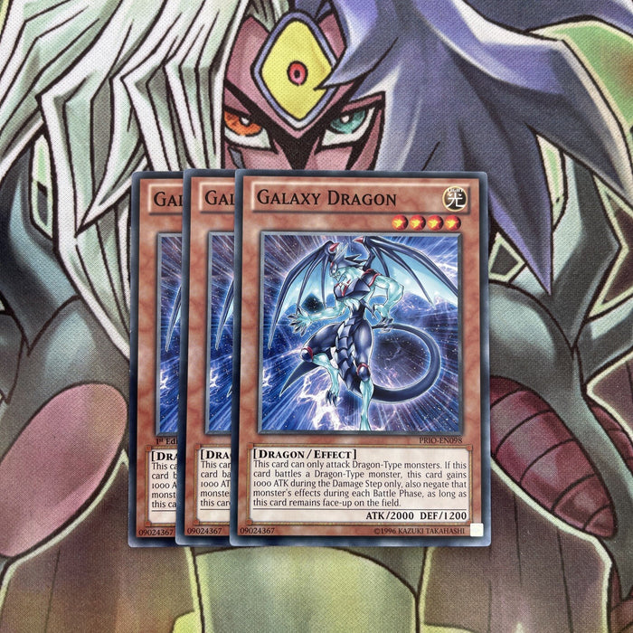 PRIO-EN098 x3 Galaxy Dragon Common Excellent Condition Yugioh