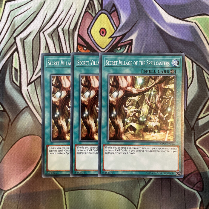 OP05-EN026 Secret Village Of The Spellcasters x3 Excellent Condition Yugioh