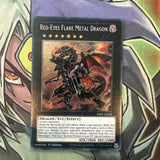 RA01-EN038 Red-Eyes Flare Metal Dragon Platinum Scr 1st Edition NM Yugioh Card