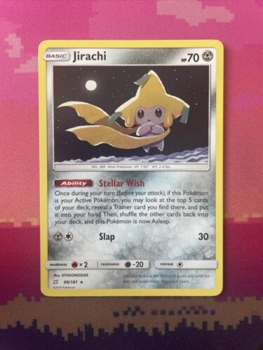 Pokemon Card Jirachi Team Up Rare 99/181 Near Mint
