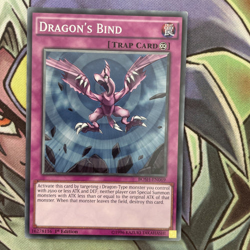 BOSH-EN069 Dragon's Bind Common 1st Edition NM Yugioh Card