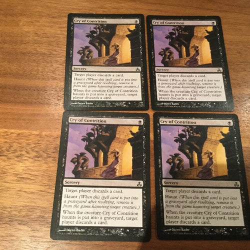 x4 Cry Of Contrition - Guildpact Excellent Magic MTG
