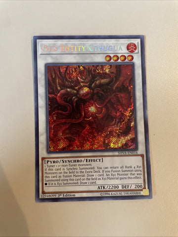 SHVA-EN016 OLD ENTITY CTHUGUA SECRET RARE 1ST EDITION YuGiOh CARD