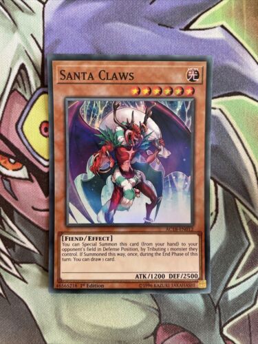 AC18-EN012 Santa Claws Super Rare 1st Edition Near Mint Yugioh Card