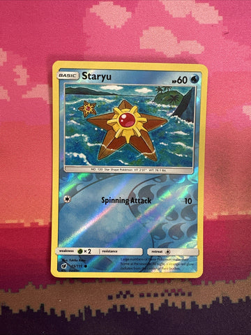 Pokemon Card Staryu Crimson Invasion Reverse Holo 15/111 NM