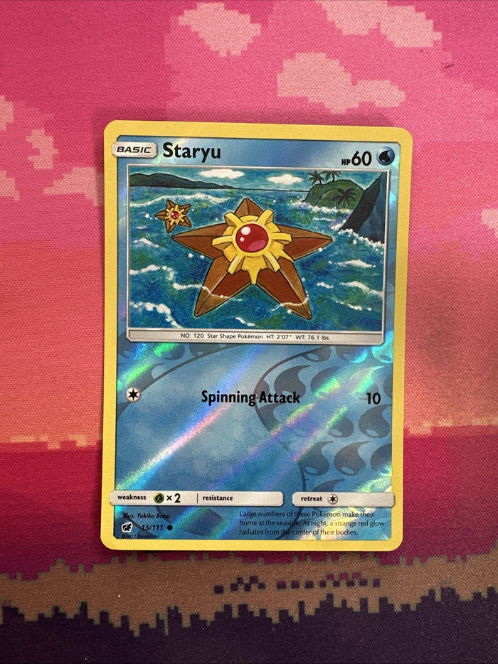 Pokemon Card Staryu Crimson Invasion Reverse Holo 15/111 NM
