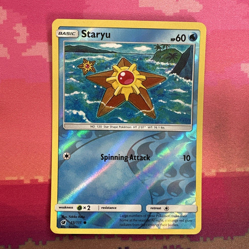 Pokemon Card Staryu Crimson Invasion Reverse Holo 15/111 NM
