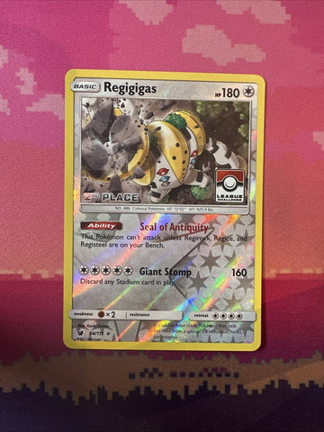 Pokemon Card Regigigas 2nd Place Crimson Invasion 84/111 Near Mint