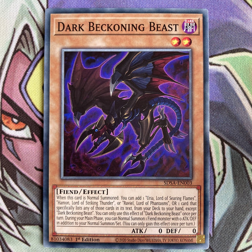 SDSA-EN003 Dark Beckoning Beast Common 1st Edition NM Yugioh Card