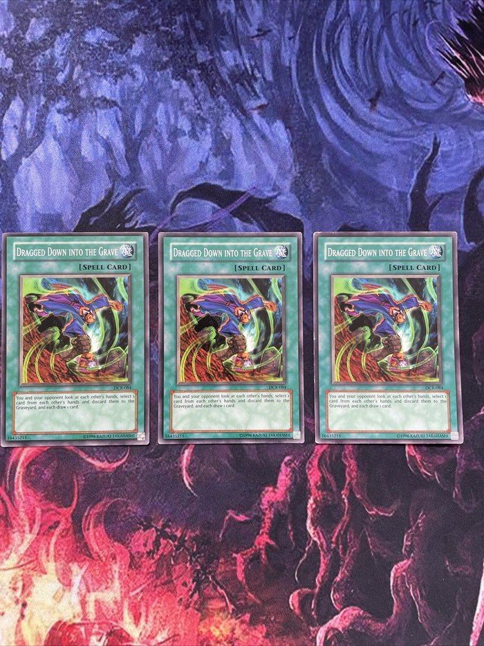 DCR-084 x3 DRAGGED DOWN INTO THE GRAVE COMMON Yugioh