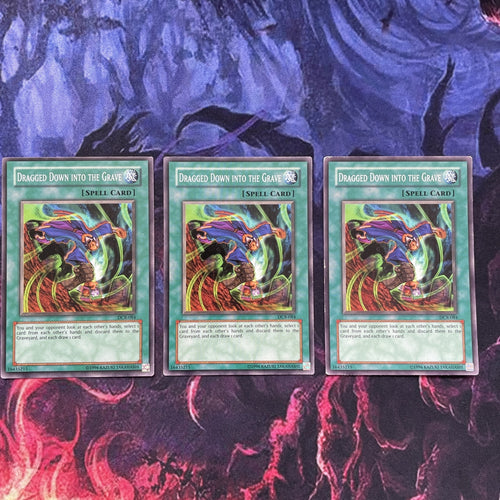 DCR-084 x3 DRAGGED DOWN INTO THE GRAVE COMMON Yugioh