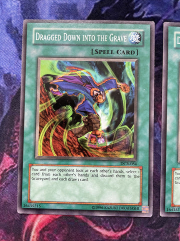 DCR-084 x3 DRAGGED DOWN INTO THE GRAVE COMMON Yugioh (back)