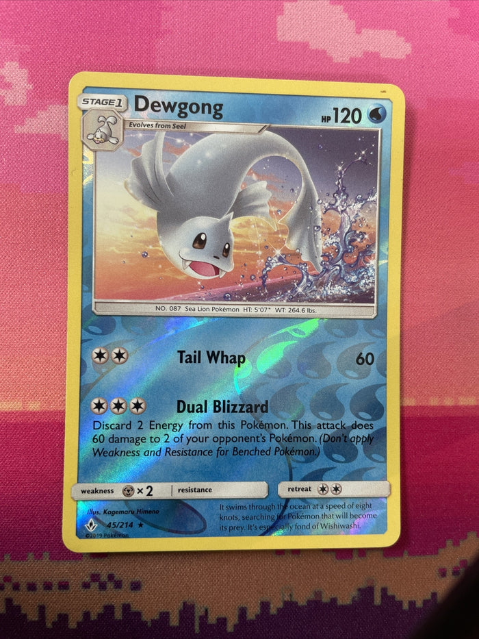 Pokemon Card Dewgong Unbroken Bonds Reverse Holo 45/214 Near Mint