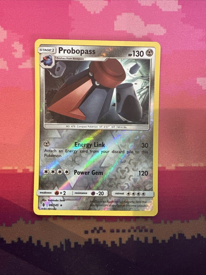 Pokemon Card Probopass Guardians Rising Reverse Holo Rare 86/145 Near Mint