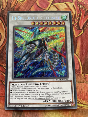 BLHR-EN044 Hi-Speedroid Kitedrake - Secret Rare - 1st Edition | Yugioh!