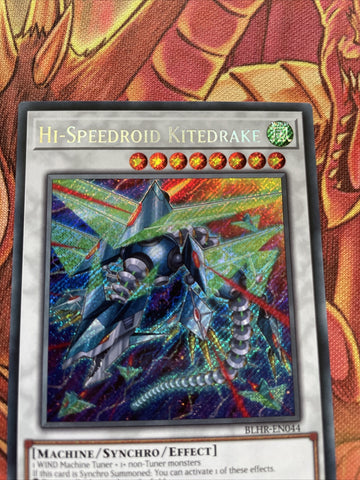 BLHR-EN044 Hi-Speedroid Kitedrake - Secret Rare - 1st Edition | Yugioh! (back)