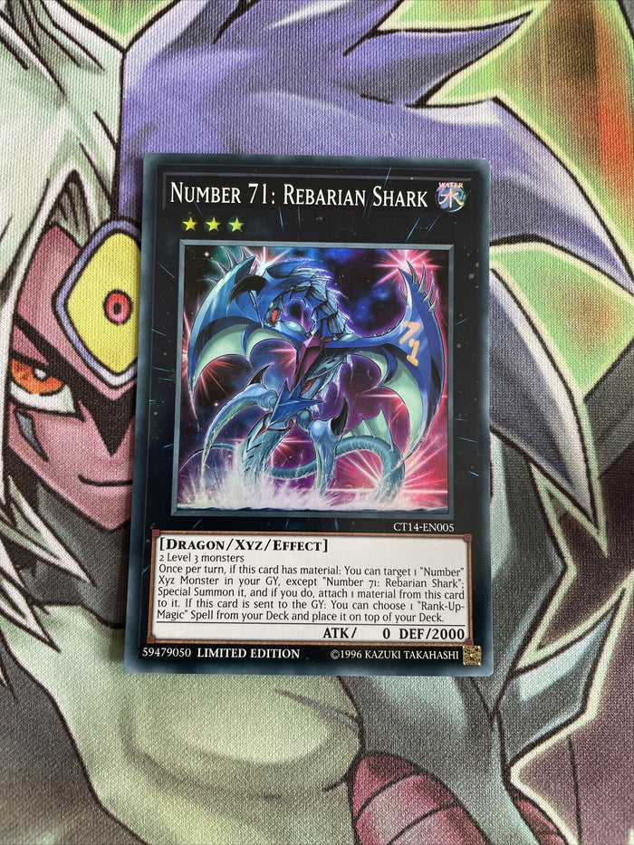 CT14-EN005 Number 71: Rebarian Shark Super Rare Limited Edition Near Mint Yugioh
