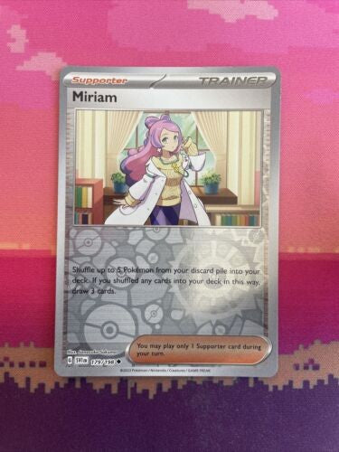 Pokemon Card Miriam Scarlet & Violet Reverse Holo 179/198 Near Mint