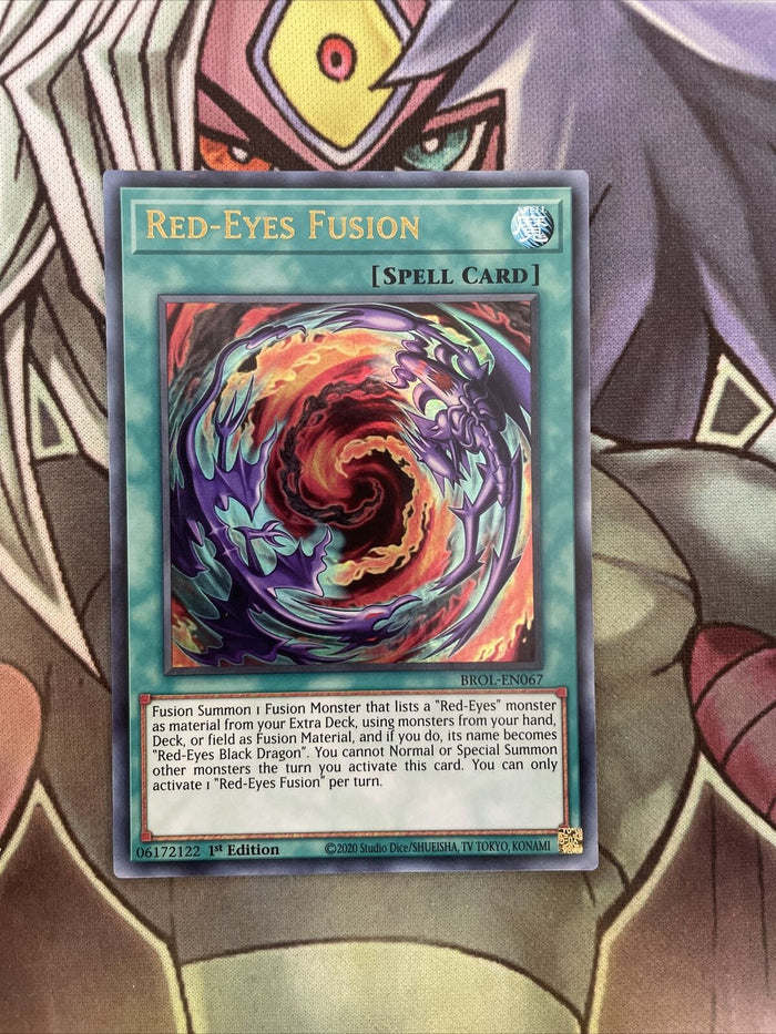 BROL-EN067 Red-Eyes Fusion Ultra Rare 1st Edition NM Yugioh