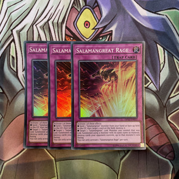 OP12-EN012 Salamangreat Rage Super Rare x3 Excellent Condition Yugioh