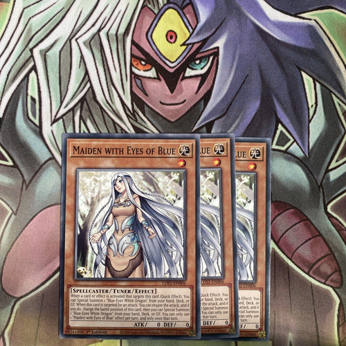 LDS2-EN006 x3 Maiden with Eyes of Blue Common Excellent Condition Yugioh