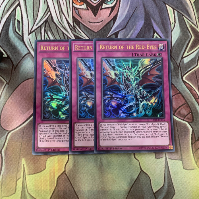 LDK2-ENJ34 x3 Return of the Red-Eyes Ultra Rare Excellent Condition Yugioh